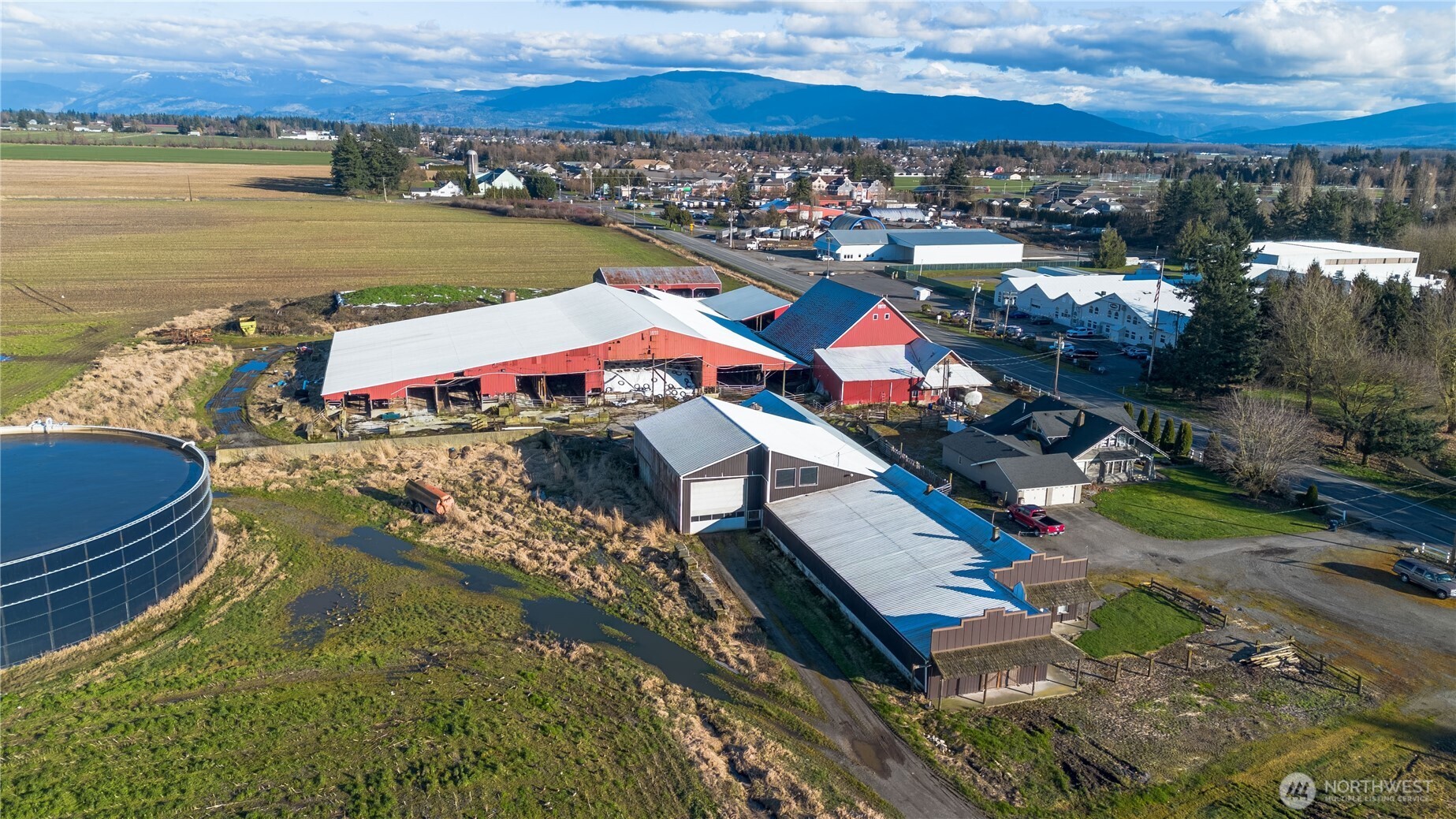 0 East Badger Road Lynden, WA 98264 - Photo 10 of 34 an aerial view of residential houses with outdoor space