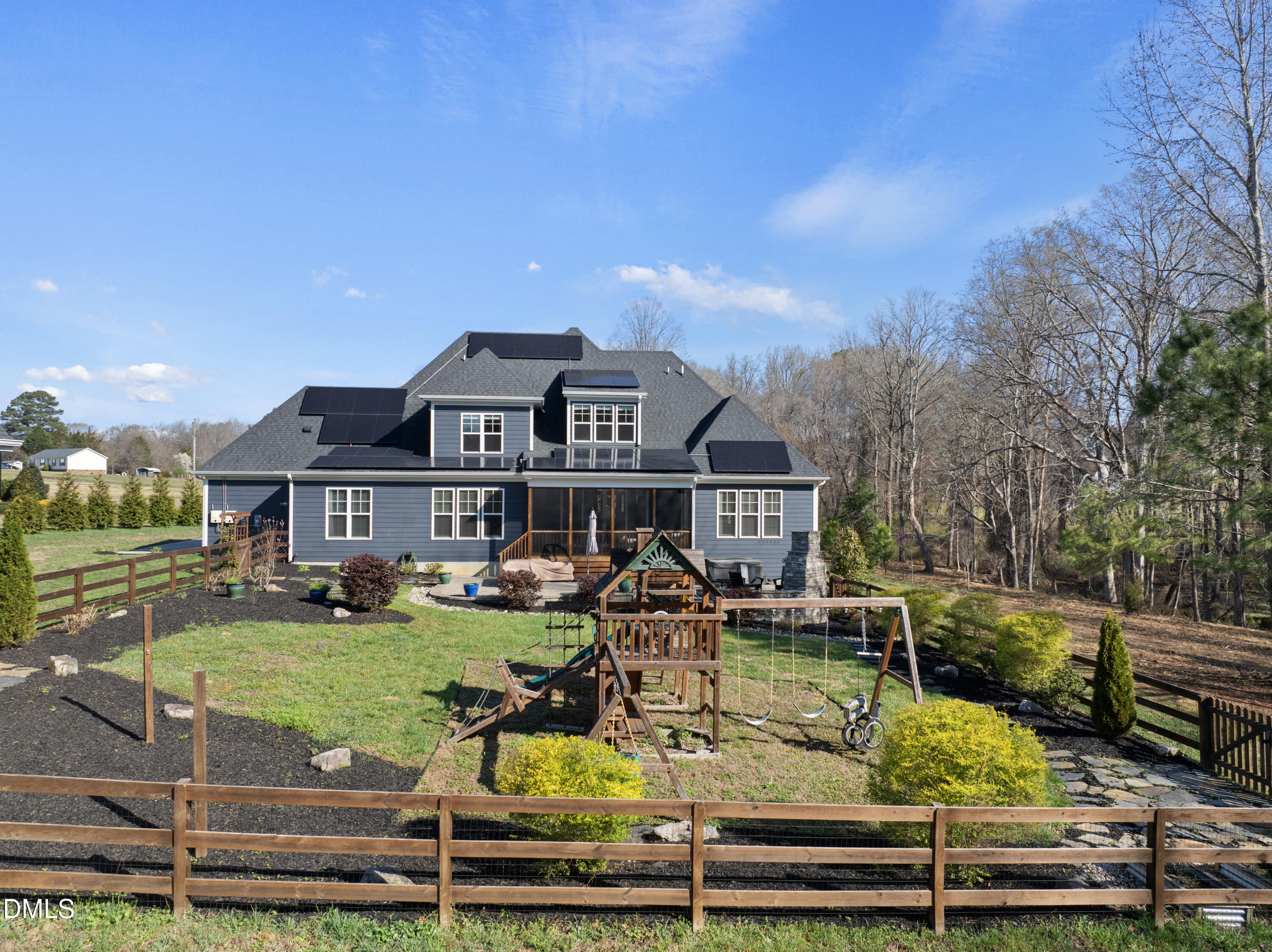 2416 Eddie Howard Road Willow Spring, NC 27592 - Photo 4 of 64 front view of a house with a swimming pool