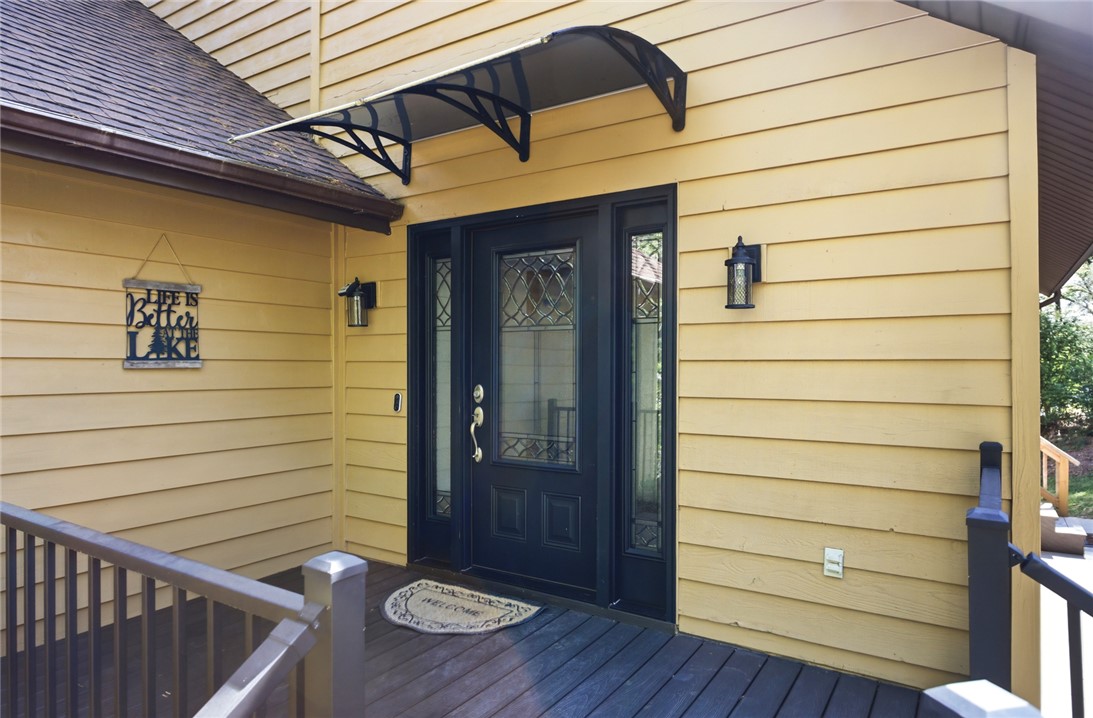 120 Farris Sandra Road West Union, SC 29696 - Photo 3 of 50 This inviting entrance features a dark wood door and welcoming porch.