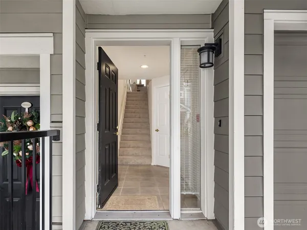 a view of a hallway with a elevator