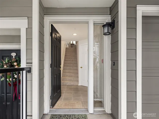 a view of a hallway with a elevator