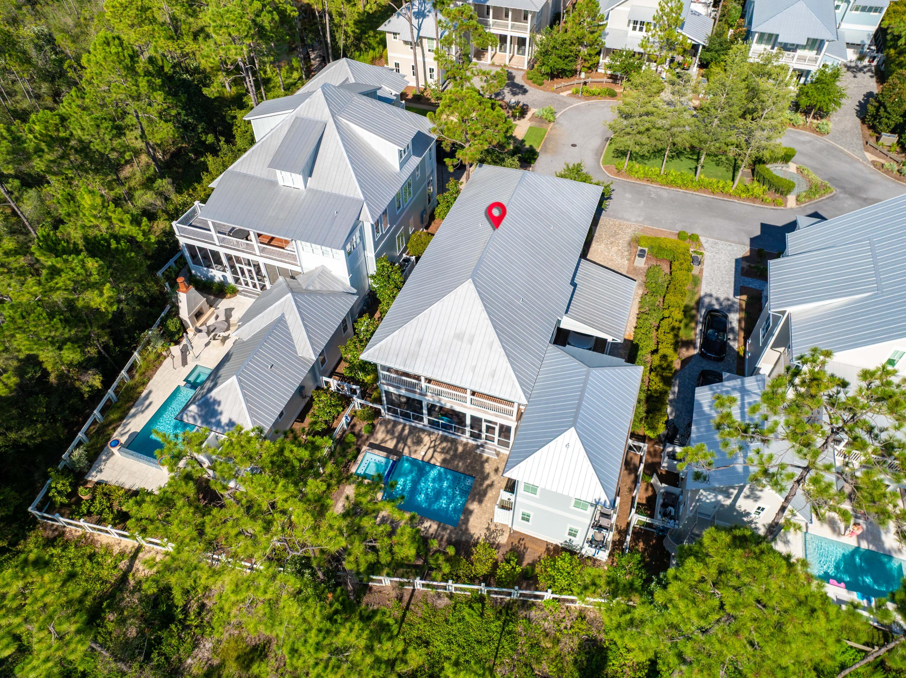 655 East Royal Fern Way Santa Rosa Beach, FL 32459 - Photo 65 of 75 an aerial view of a house with a yard and garden
