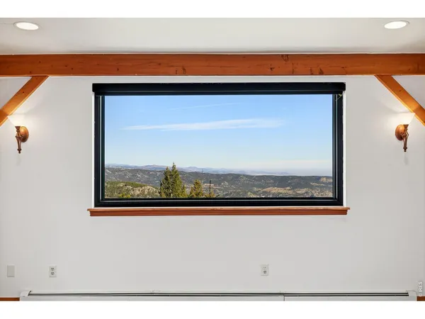 a view of a city with mountain