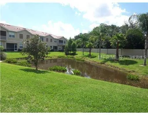 a view of a garden with a small yard