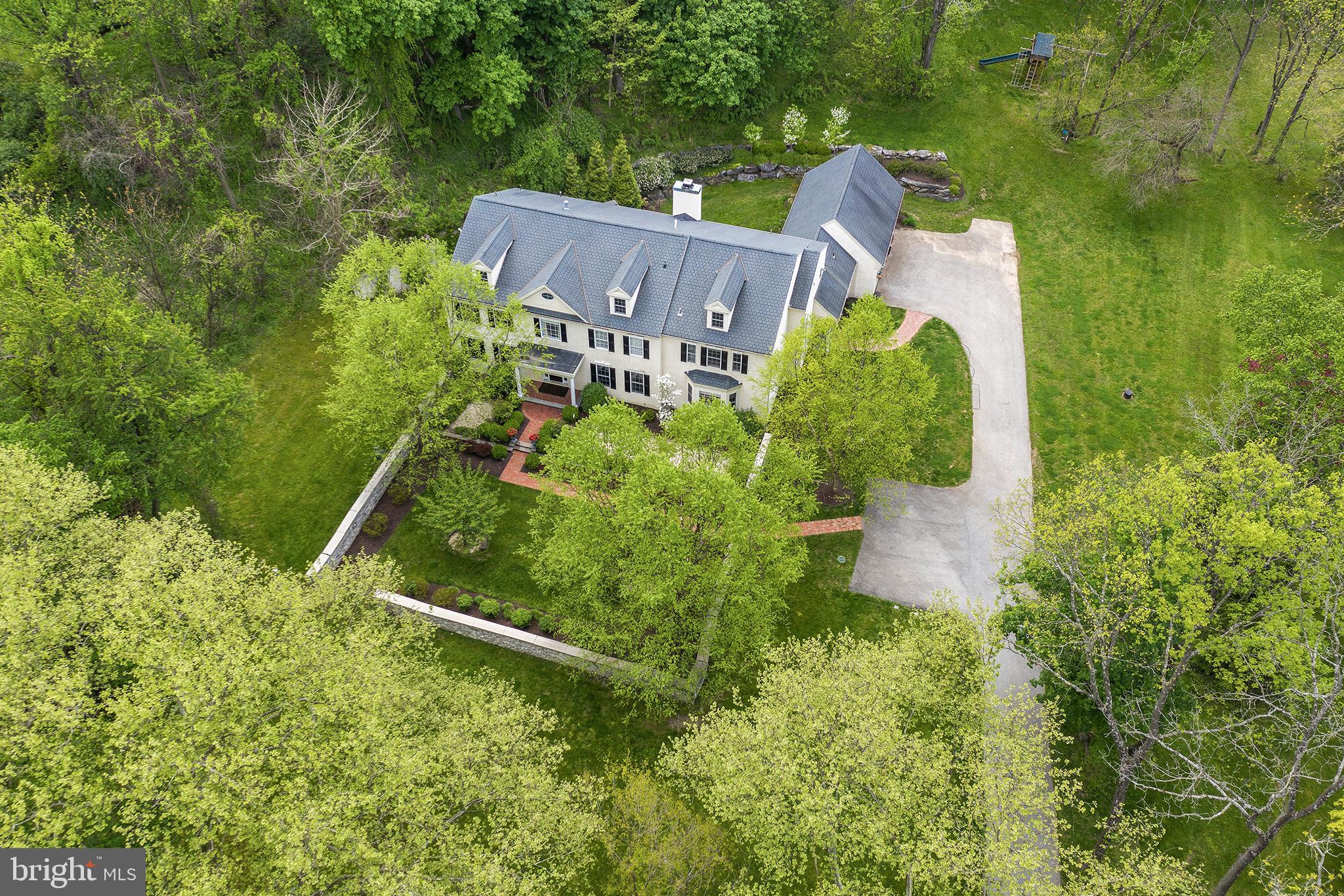 718 North Valley Road Paoli, PA 19301 - Photo 36 of 44 Aerial Shot of front yard