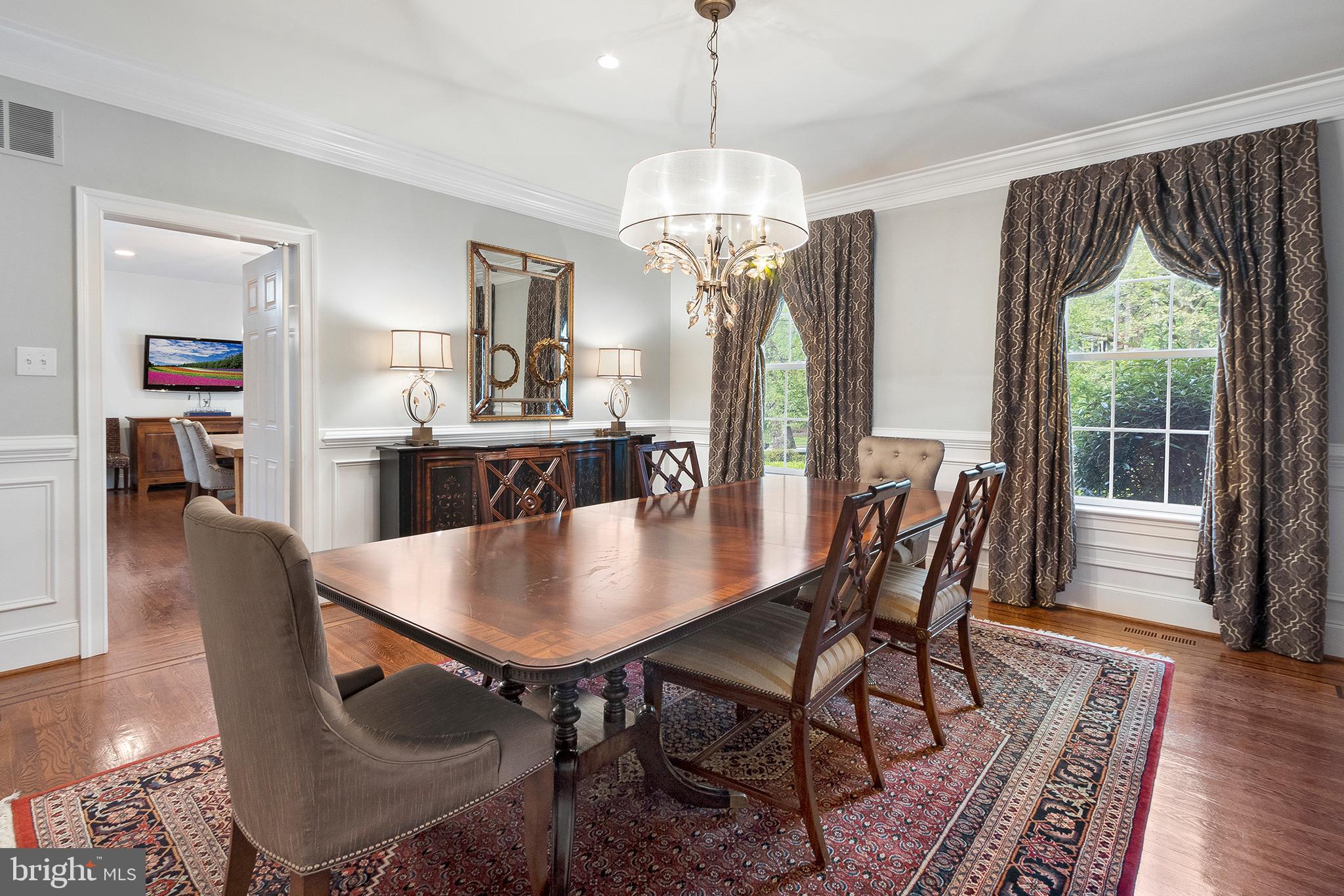 718 North Valley Road Paoli, PA 19301 - Photo 6 of 44 Formal Dining Room with wainscoting