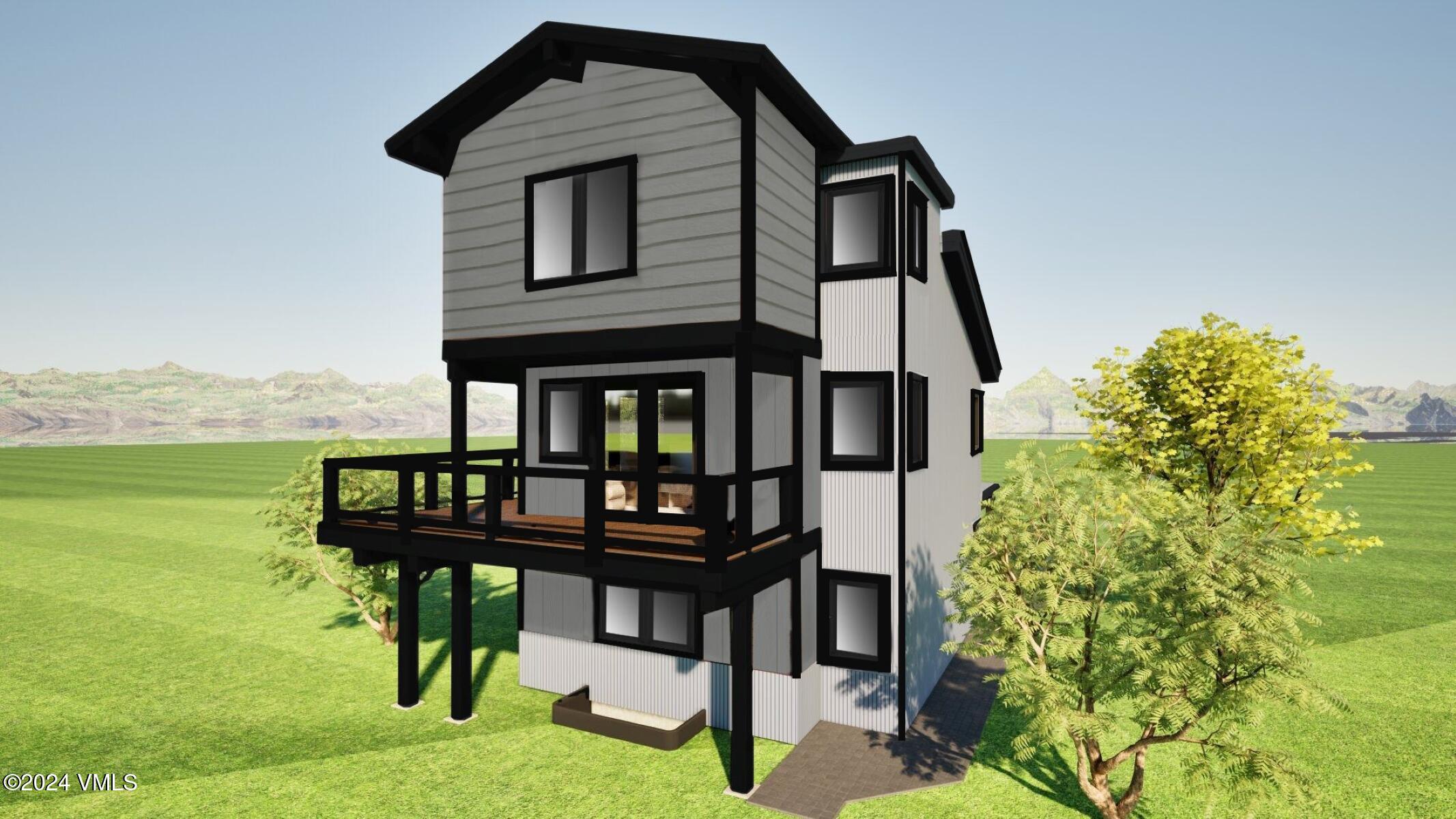 15 Belden Way Minturn, CO 81645 - Photo 1 of 5 a view of a brick house with a wooden bench and floor to ceiling window