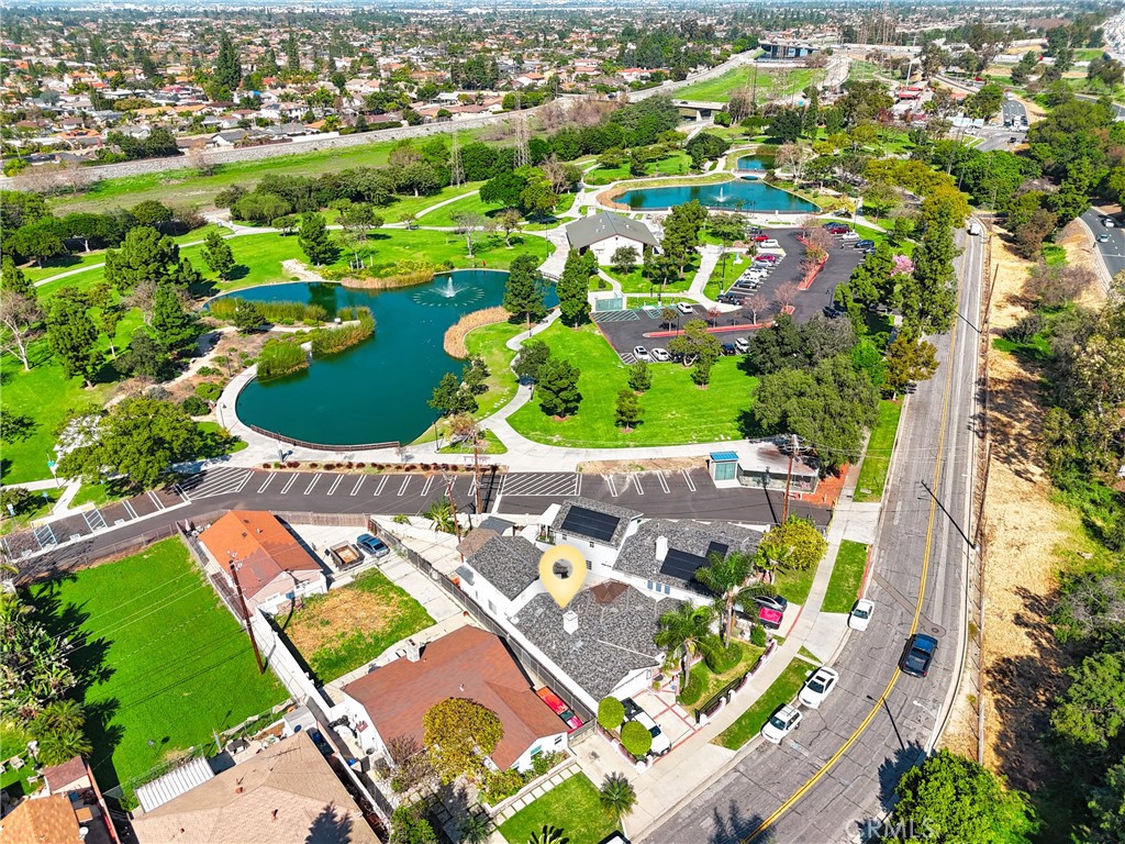 10939 Little Lake Road Downey, CA 90241 - Photo 46 of 55 an aerial view of a house with a garden