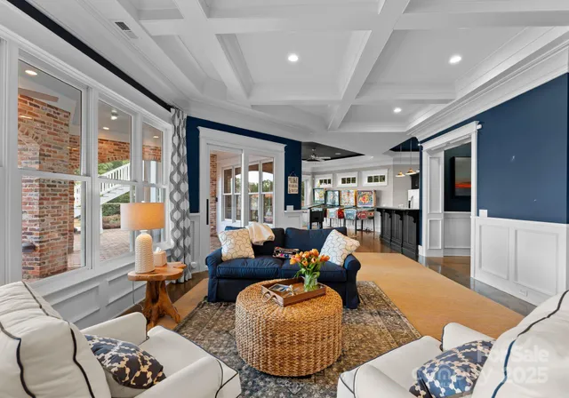 a outdoor space with furniture