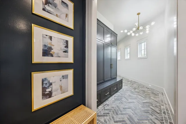 a view of a hallway with interior of the house