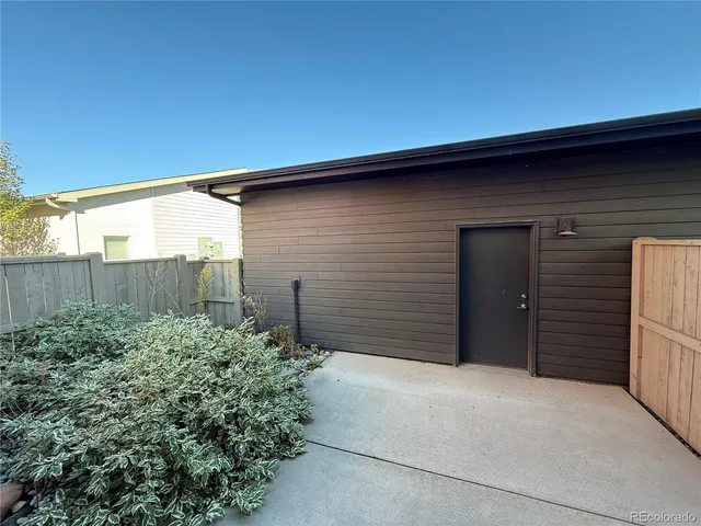 a backyard of a house