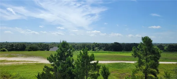 a view of a swimming pool and a yard