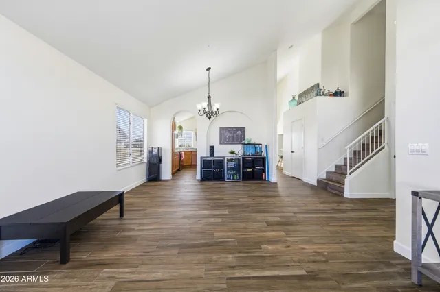 a view of a livingroom with a furniture