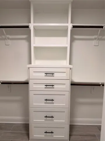 a close view of closet