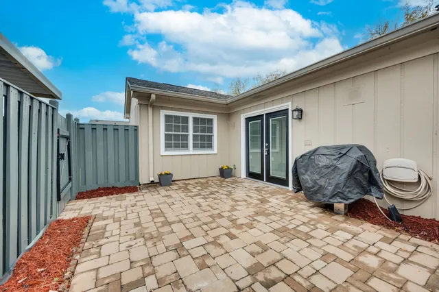 a view of a house with a garage