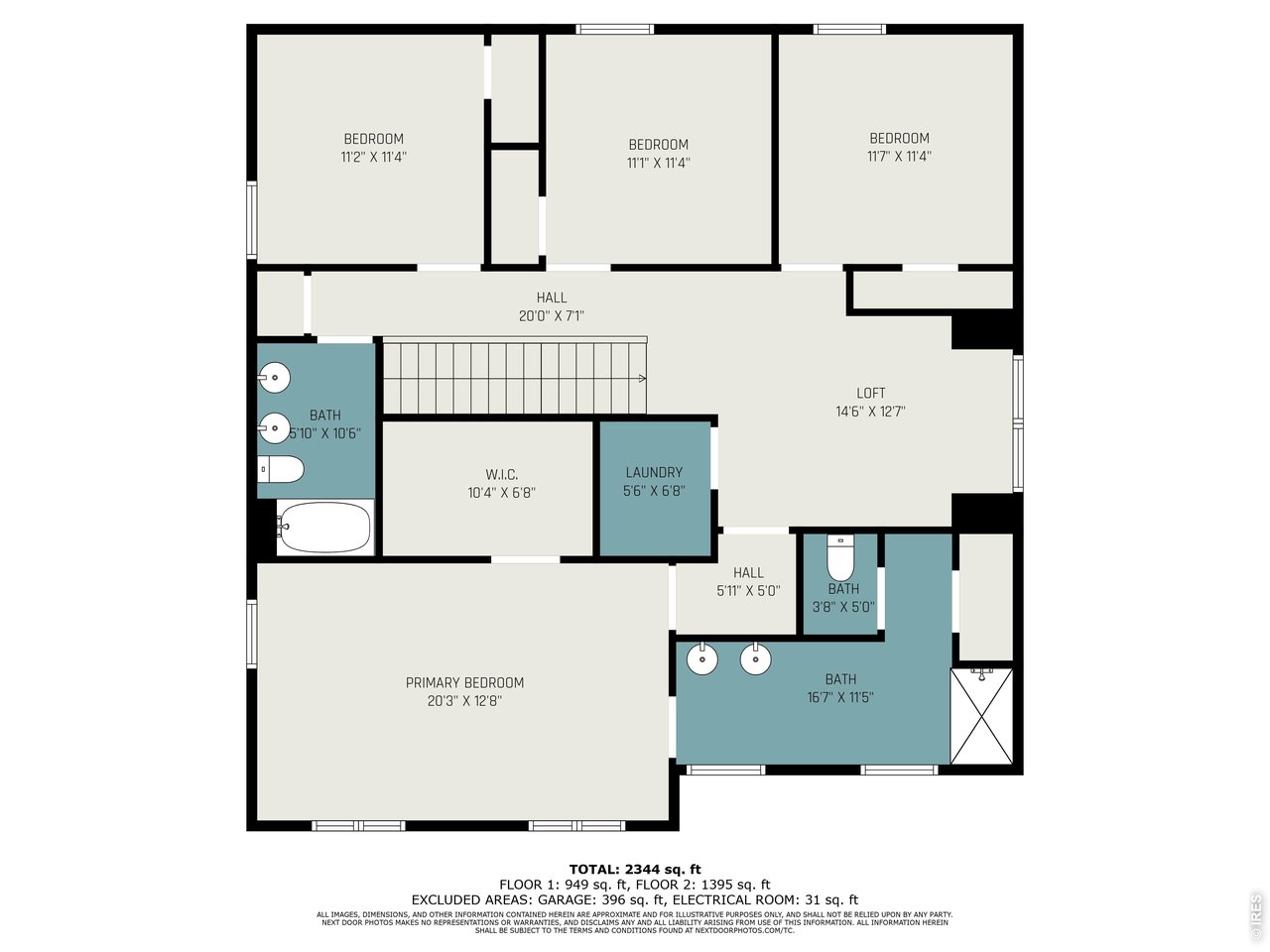 439 Bluebird Road Johnstown, CO 80534 - Photo 32 of 33 Upstairs floor plan.