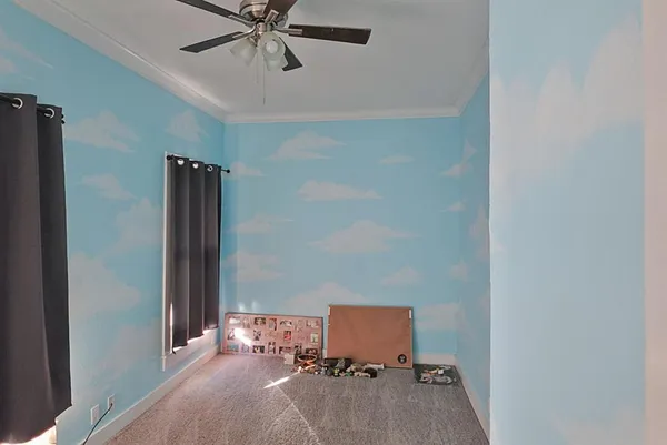 a room with furniture