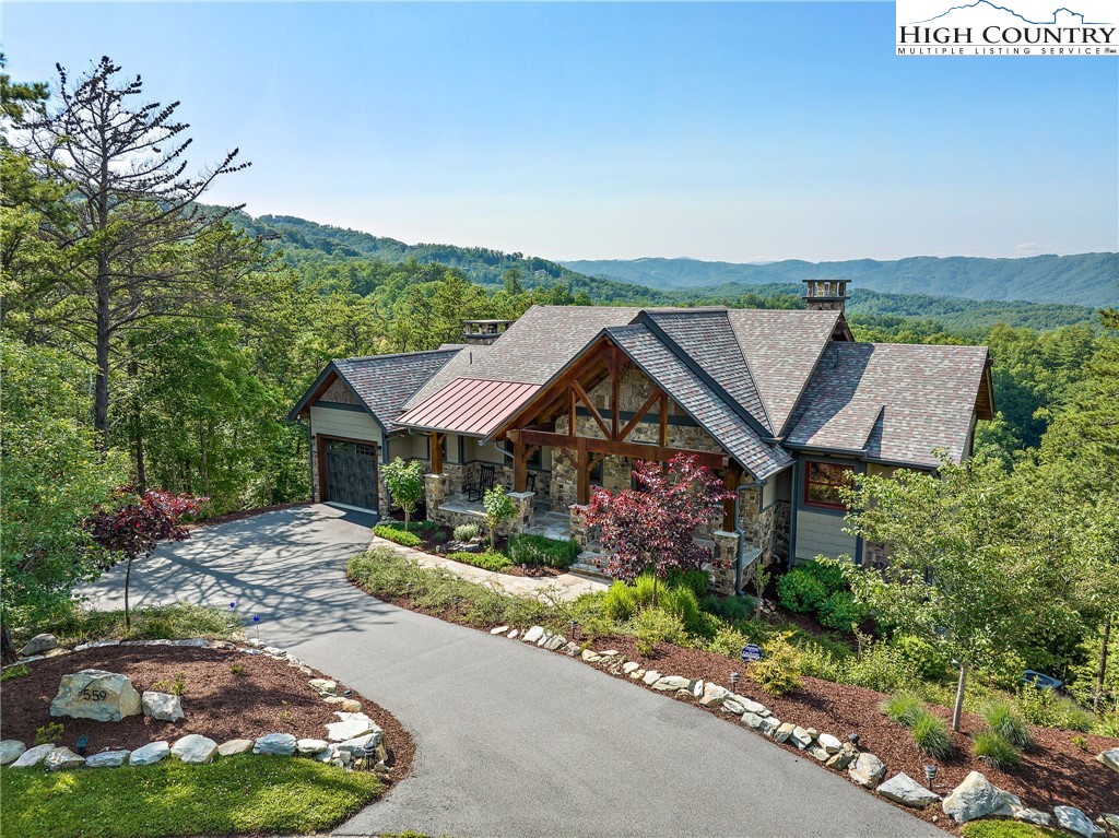 559 Marigold Road Boone, NC 28607 - Photo 5 of 46 an aerial view of a house with garden space and street view