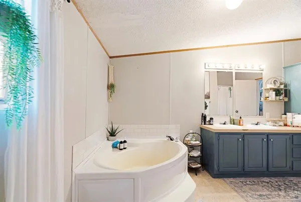 a bathroom with a sink and a bathtub