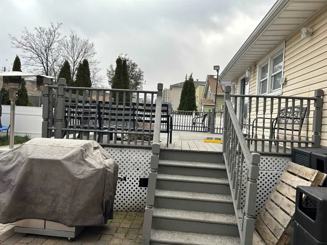 a terrace view with sitting space and seating space