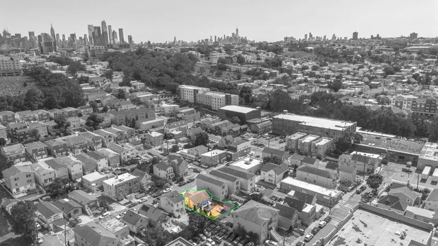 an aerial view of a city