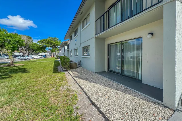 a view of a glass door with a glass door