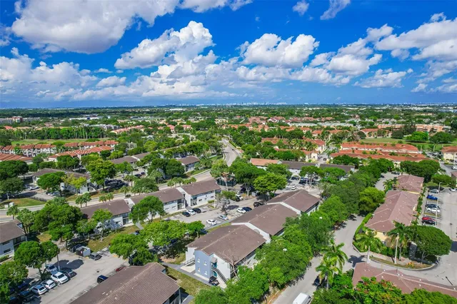 an aerial view of a city