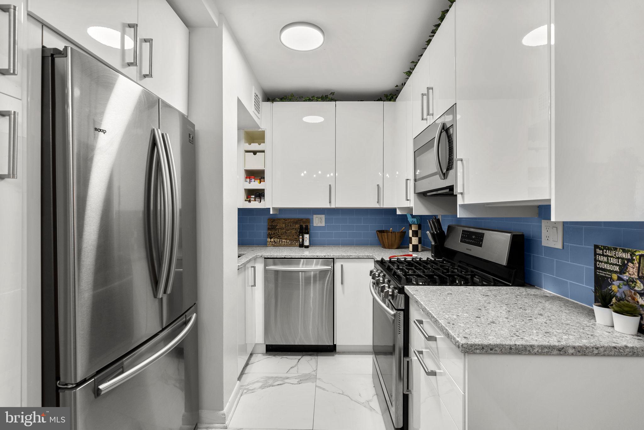 3900 Tunlaw Road Northwest, Unit 101 Washington, DC 20007 - Photo 12 of 28 Exqusite and sleek remodeled Kitchen