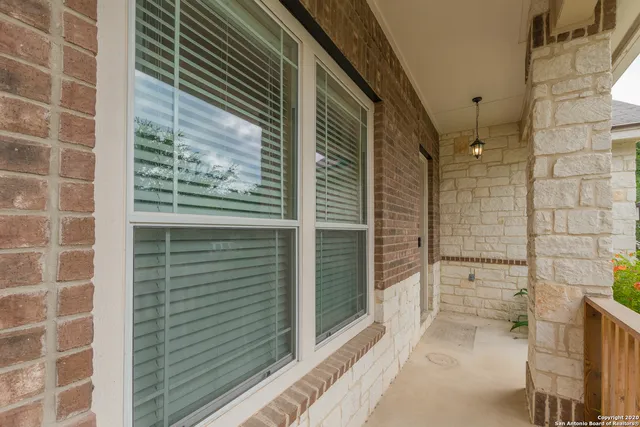a view of a wooden door