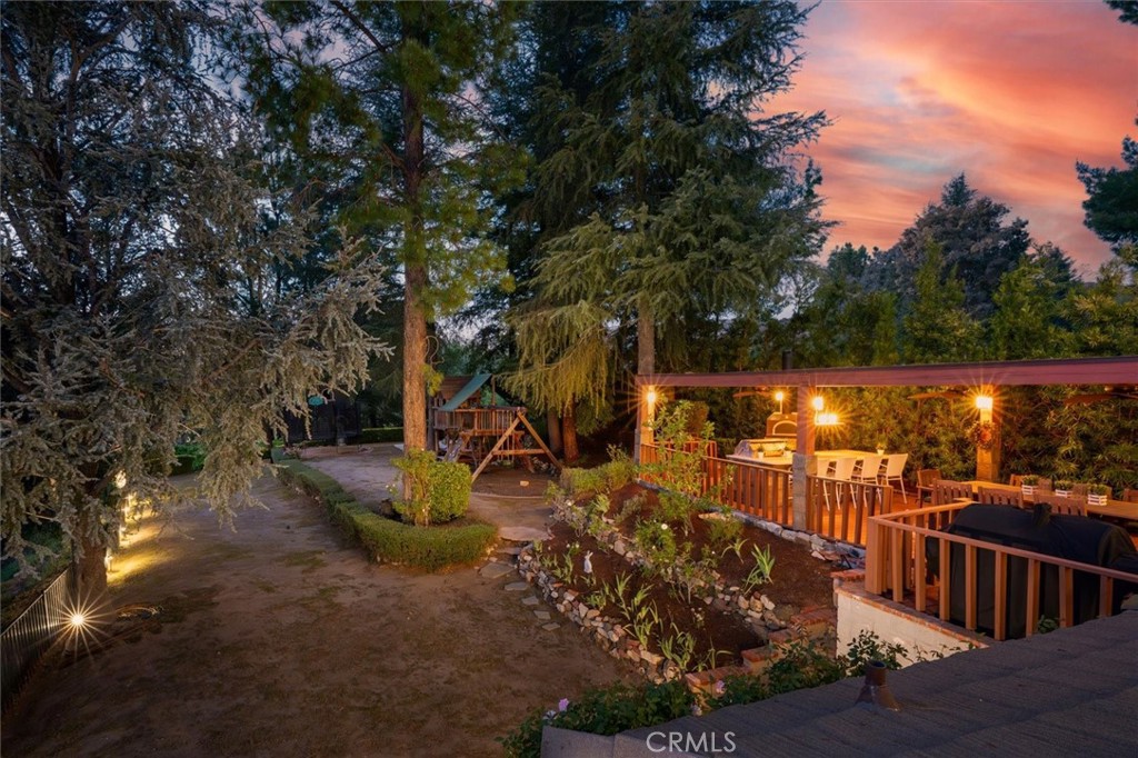 28933 Wagon Road Agoura Hills, CA 91301 - Photo 57 of 59 Covered Deck at Twilight