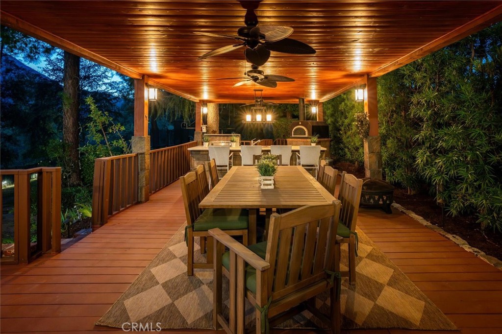 28933 Wagon Road Agoura Hills, CA 91301 - Photo 58 of 59 Covered Deck at Twilight