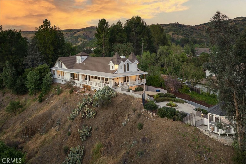 28933 Wagon Road Agoura Hills, CA 91301 - Photo 59 of 59 Aerial at Twilight