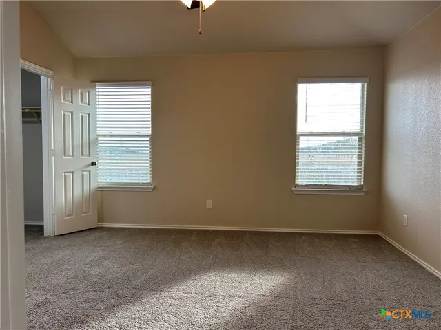 an empty room with a window