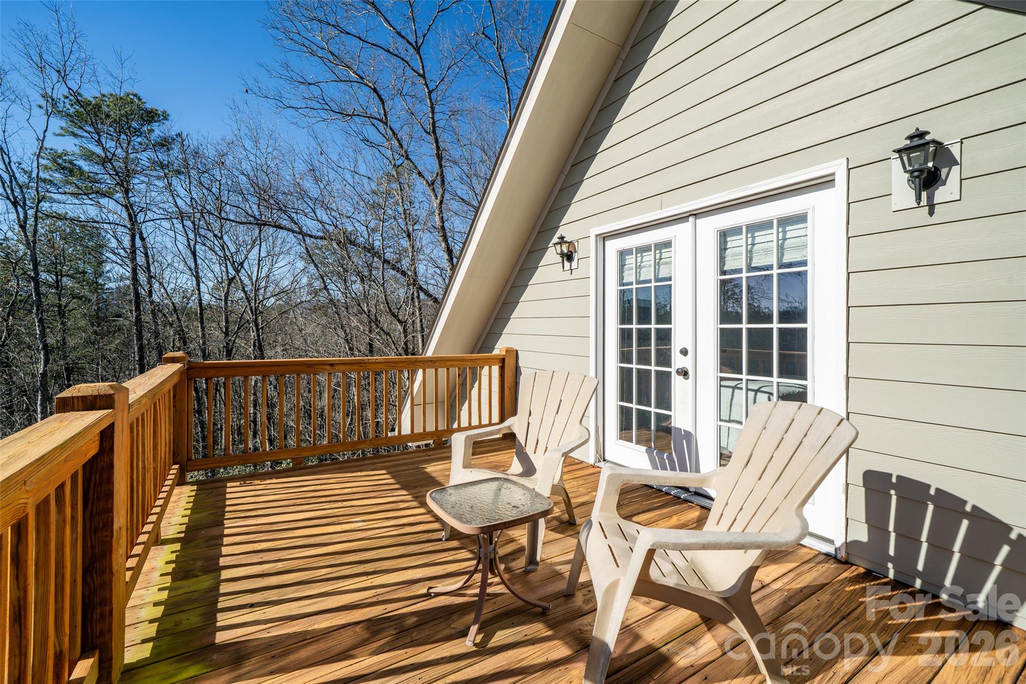 412 Masters View Drive Etowah, NC 28729 - Photo 18 of 30 a view of balcony with wooden floor and outdoor seating