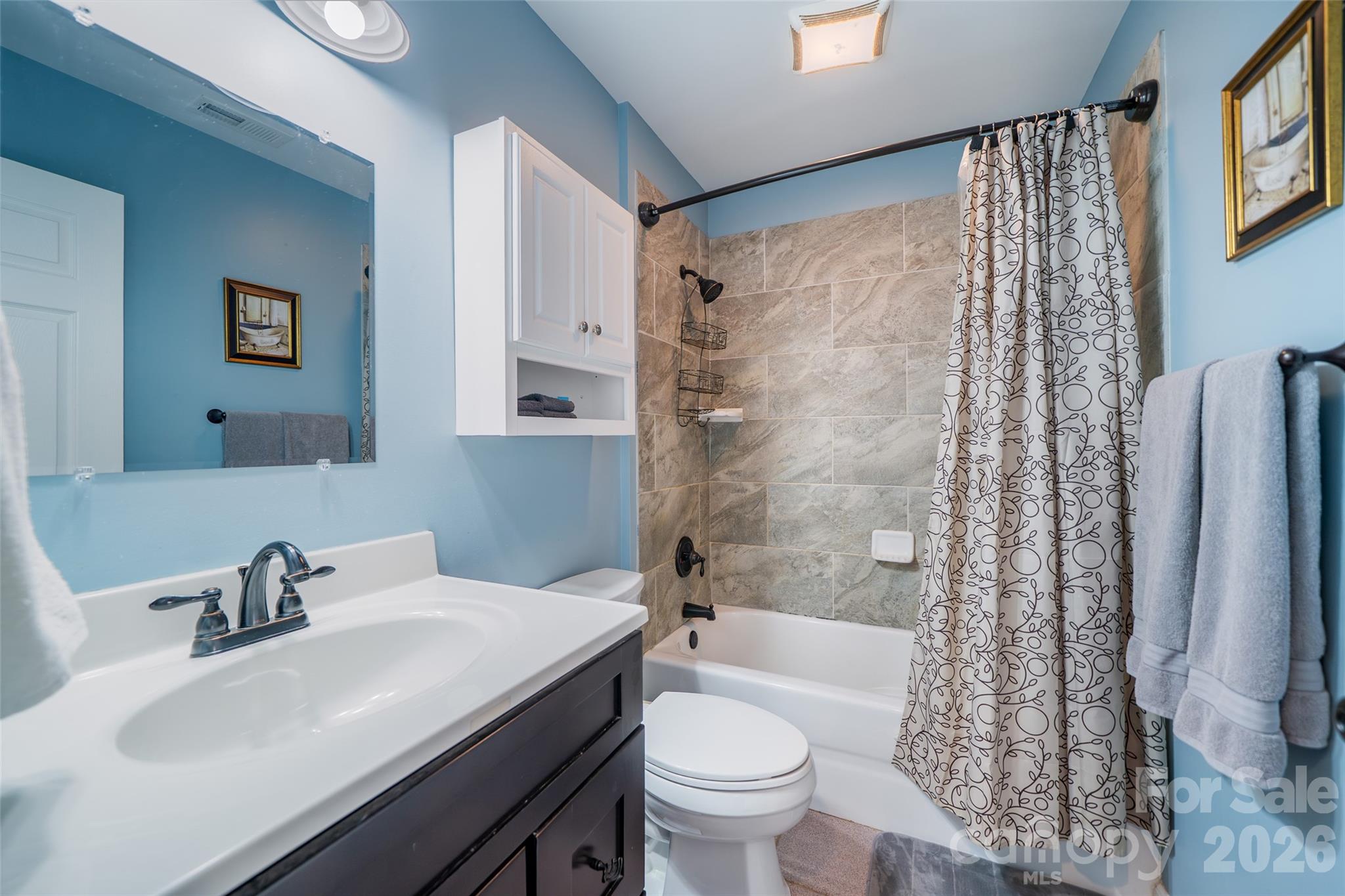 412 Masters View Drive Etowah, NC 28729 - Photo 19 of 30 a bathroom with a sink toilet and shower