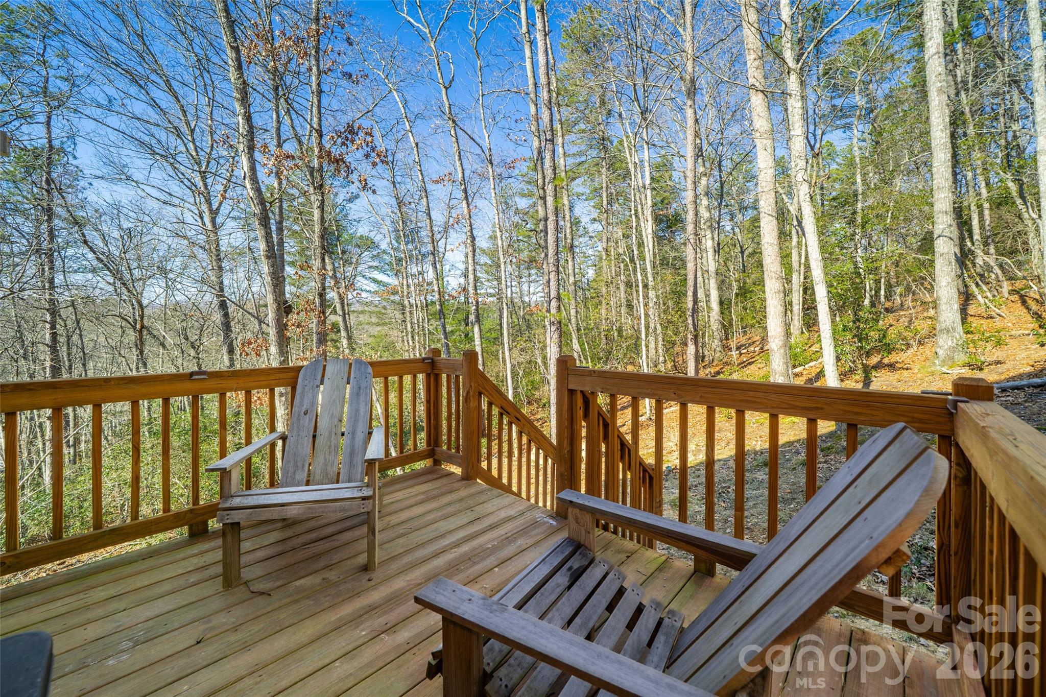 412 Masters View Drive Etowah, NC 28729 - Photo 25 of 30 a view of balcony with wooden floor and fence