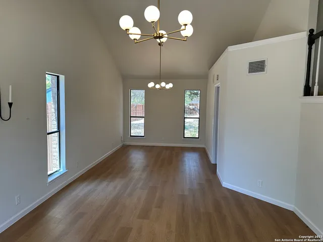 a view of a livingroom with a window