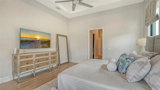 a view of a swimming pool and a yard