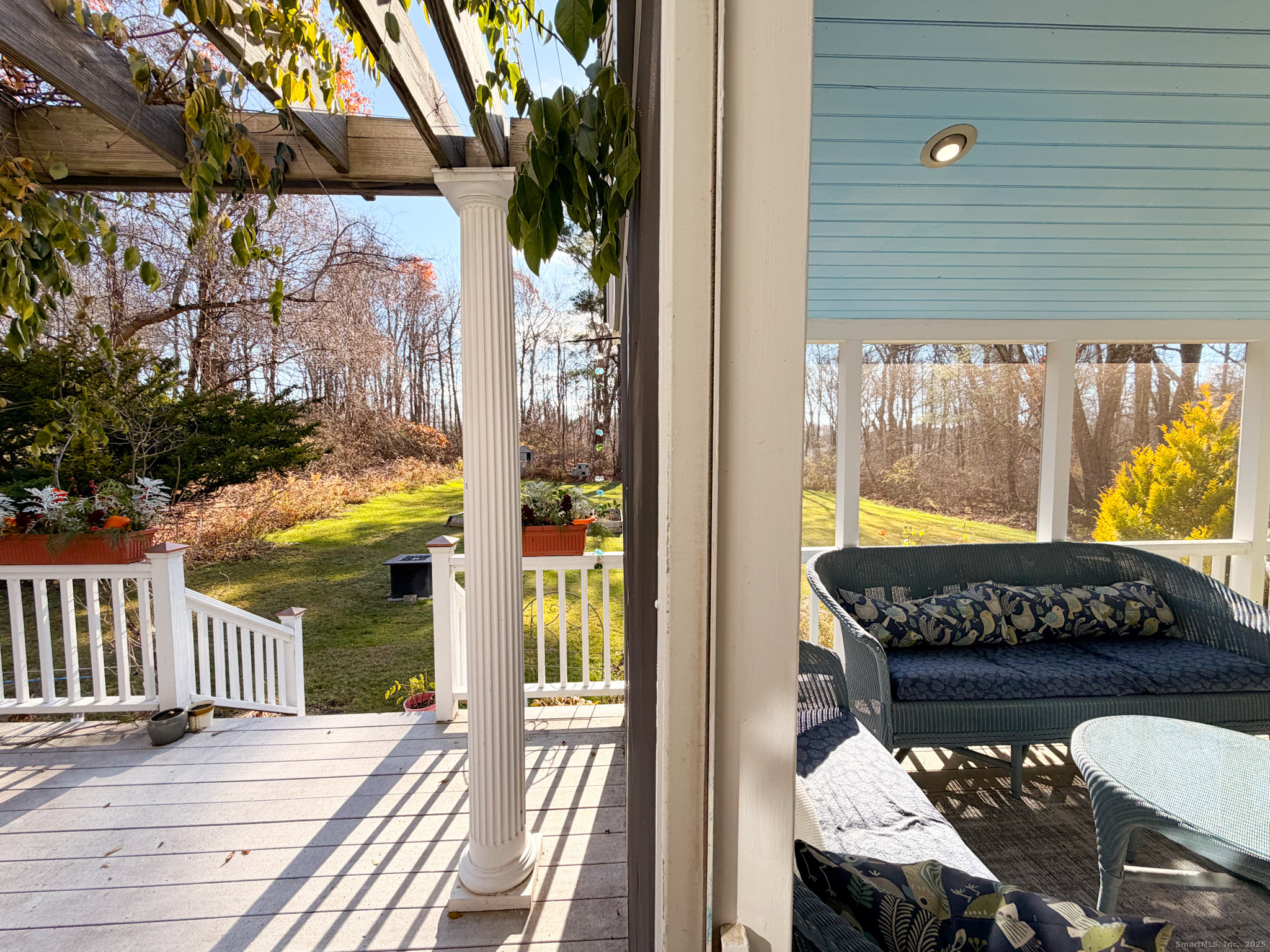 104 Pulpit Rock Road Woodstock, CT 06281 - Photo 25 of 37 a balcony view with a sitting space