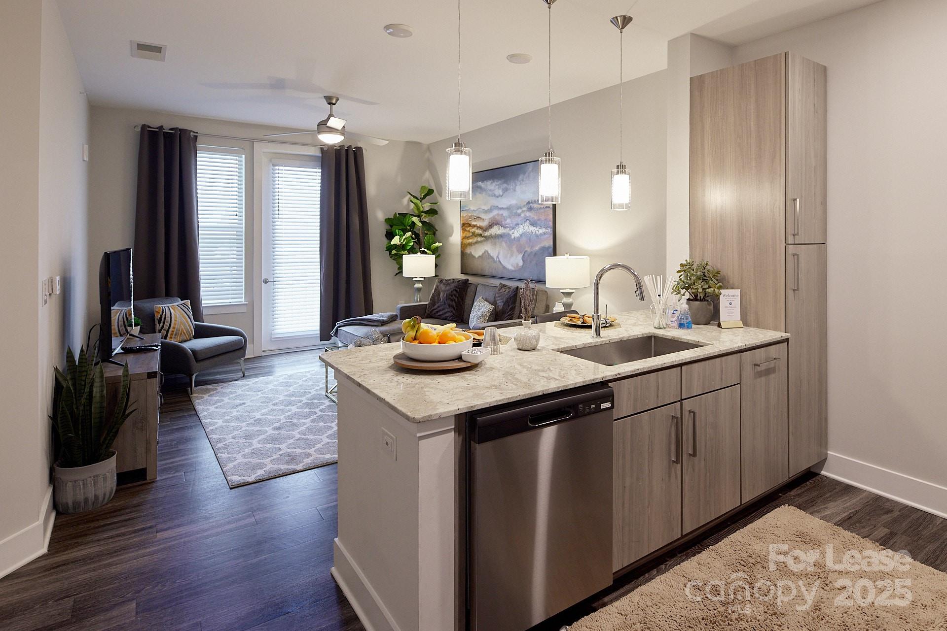 6805 Walnut Branch Lane, Unit 222 Charlotte, NC 28277 - Photo 10 of 22 a kitchen with a sink and cabinets