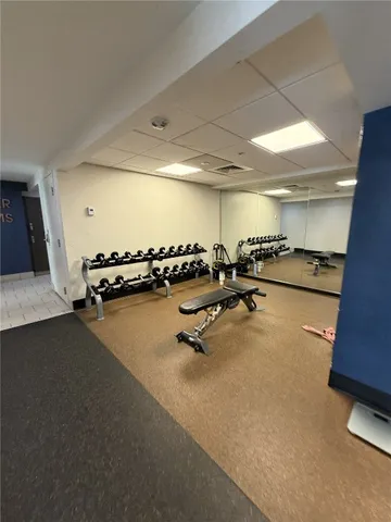 a lots of gym equipment