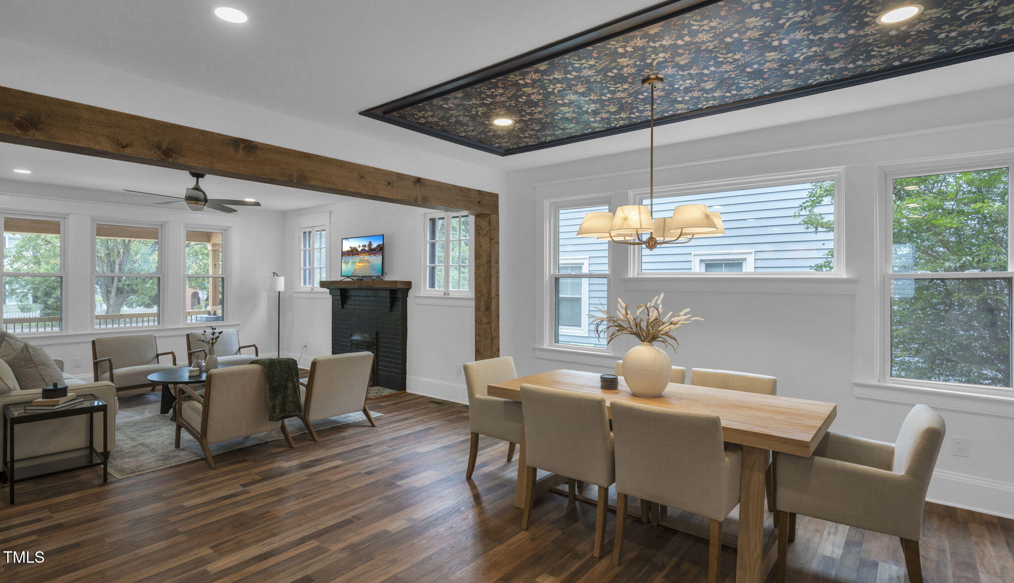 1307 Wake Forest Road Raleigh, NC 27604 - Photo 29 of 51 a dining room with furniture window wooden floor
