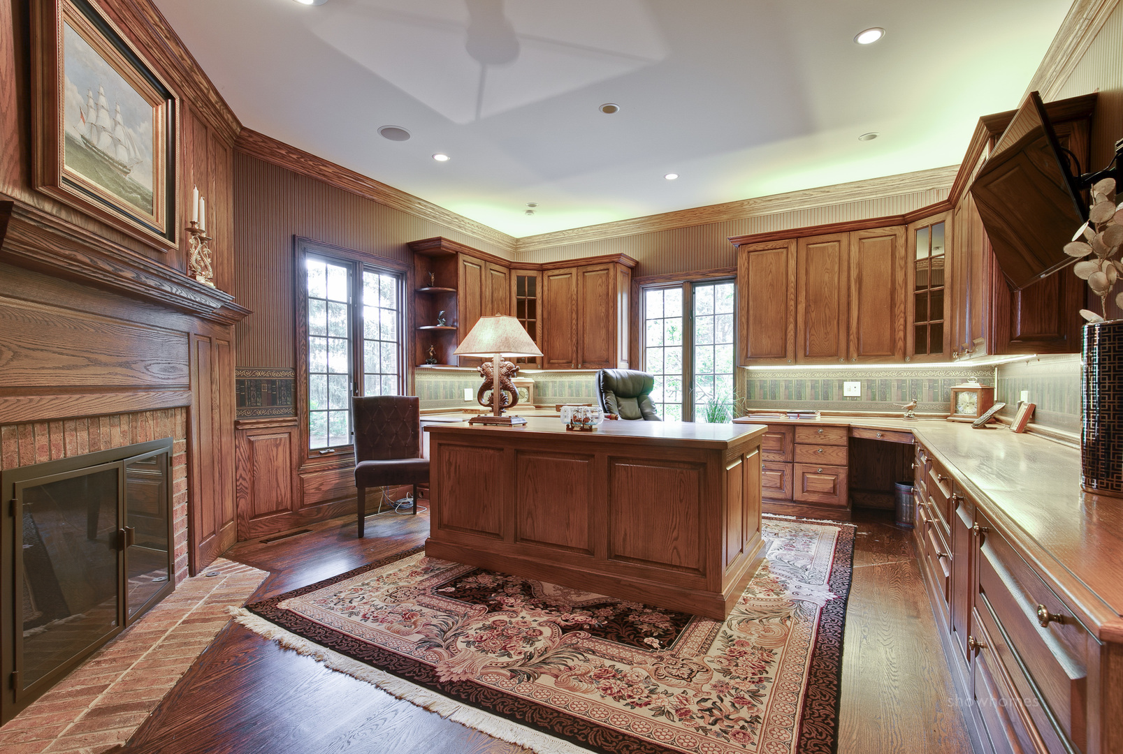 433 South Ridge Road Lake Forest, IL 60045 - Photo 26 of 49 a living room with furniture and a fireplace
