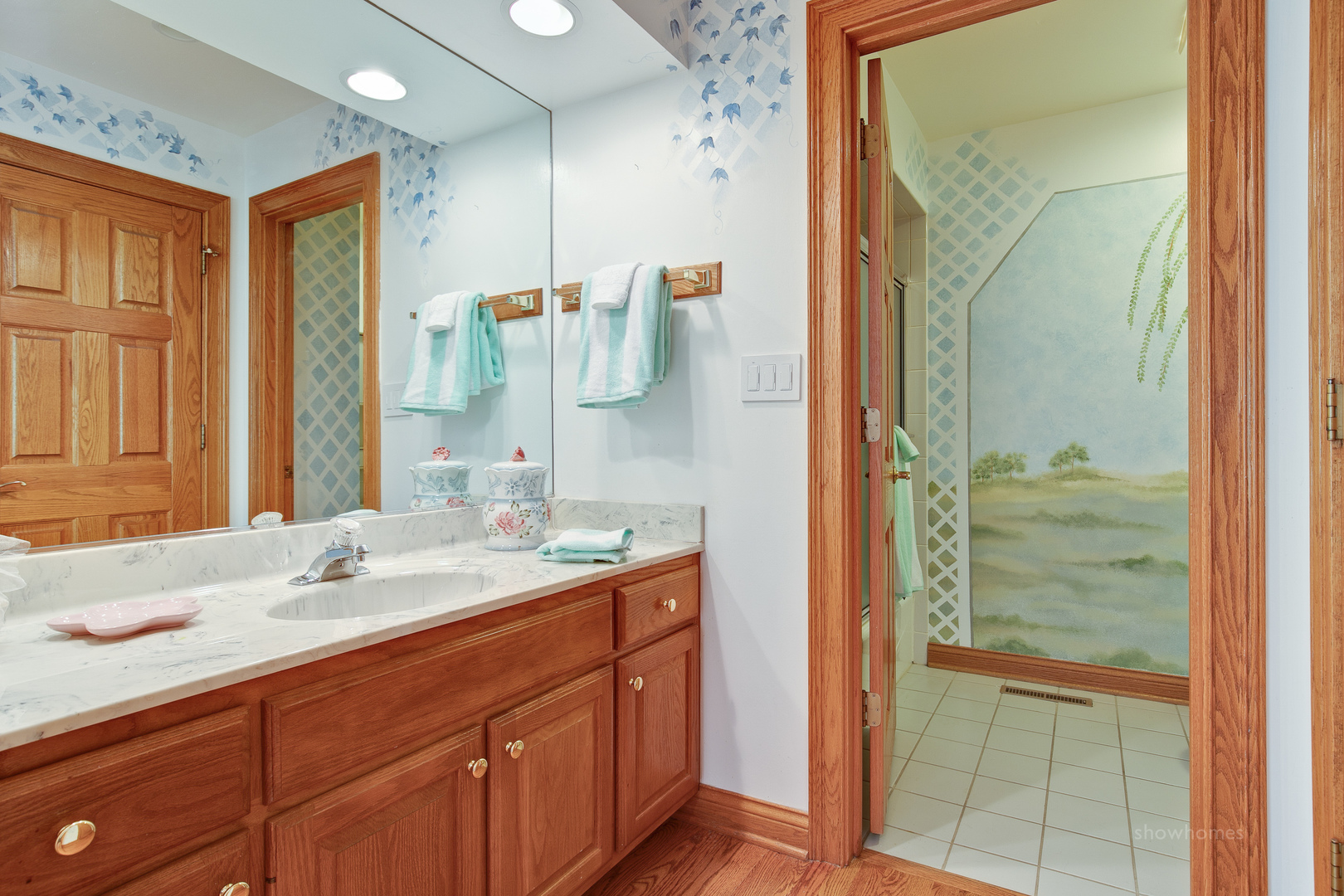 433 South Ridge Road Lake Forest, IL 60045 - Photo 36 of 49 a bathroom with a sink and a mirror