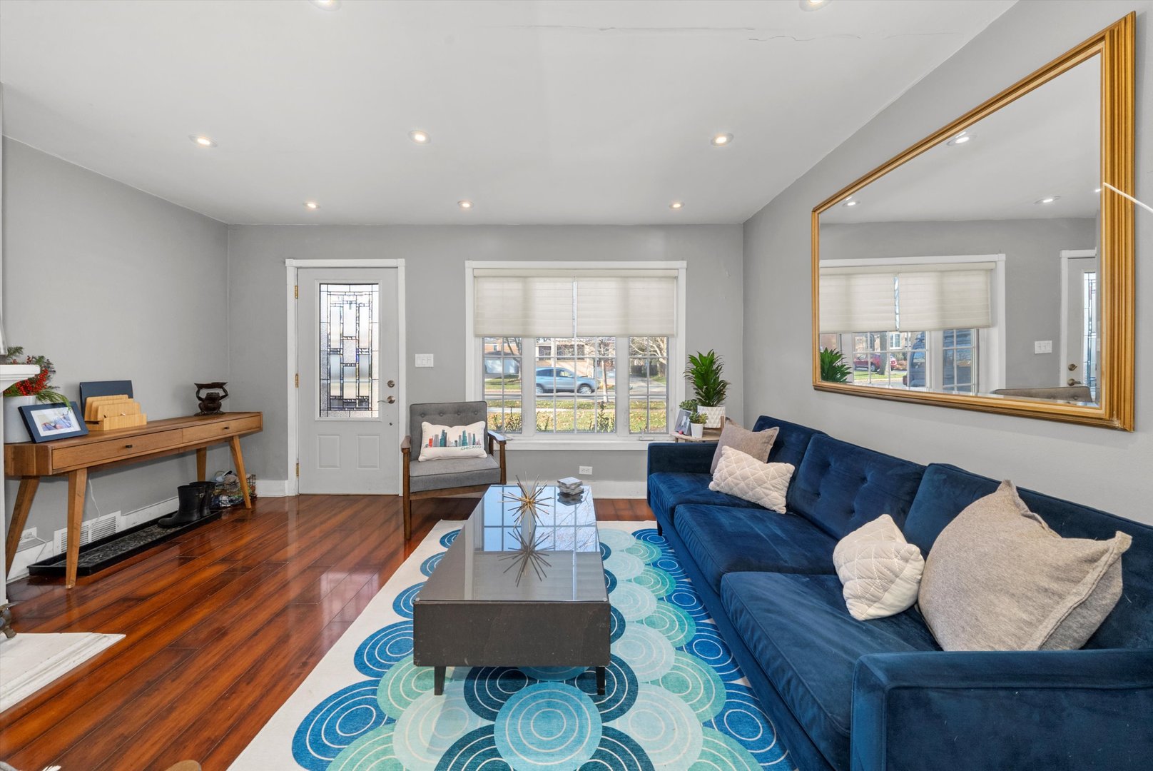 735 Forest Road La Grange Park, IL 60526 - Photo 6 of 31 a living room with furniture and a wooden floor