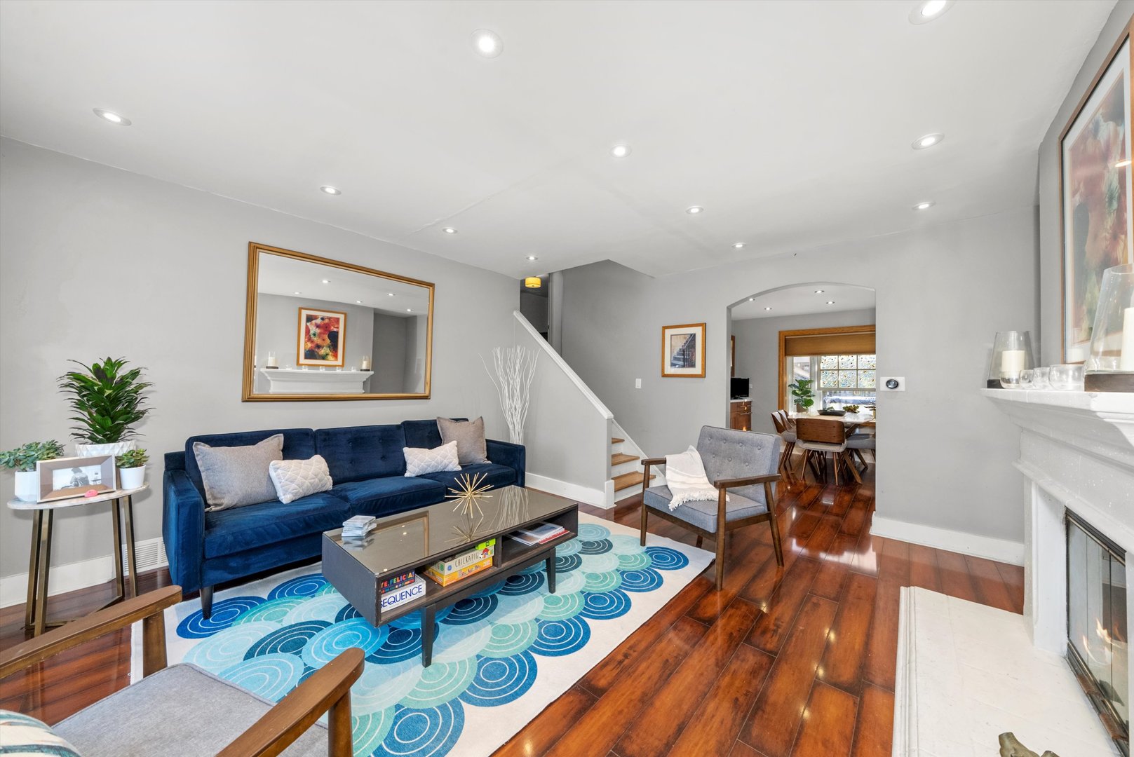 735 Forest Road La Grange Park, IL 60526 - Photo 7 of 31 a living room with furniture and wooden floor