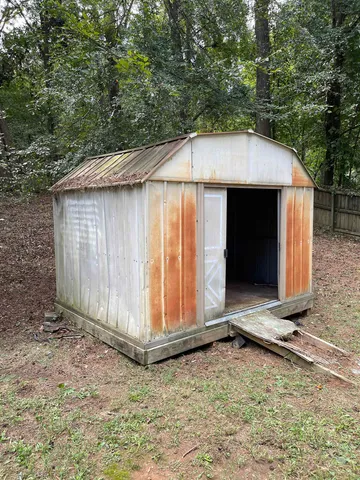 a backyard of a house