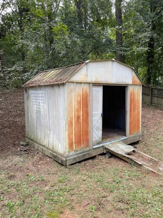 a backyard of a house