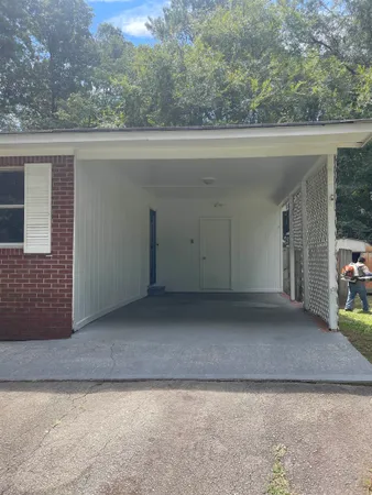 a view of a car garage