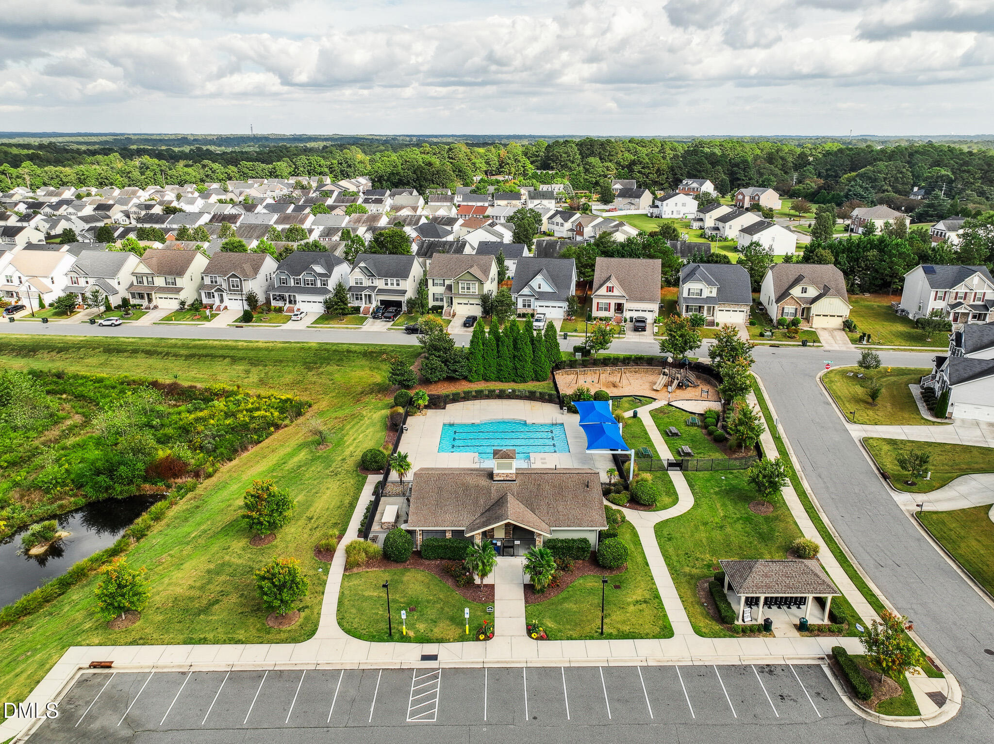 5208 Windmere Chase Drive Raleigh, NC 27616 - Photo 39 of 42 an aerial view of a house with a garden view